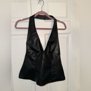 leather top